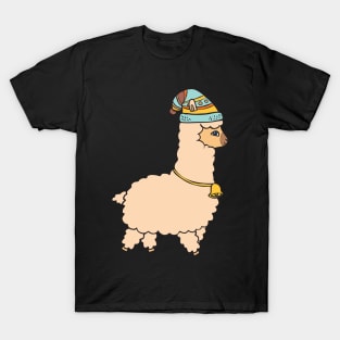 Cute Alpaca with a hat. T-Shirt